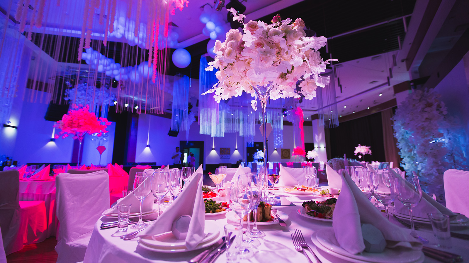 Lighting, audio, decor, design, planning, and management of a weddings by Two Second Media