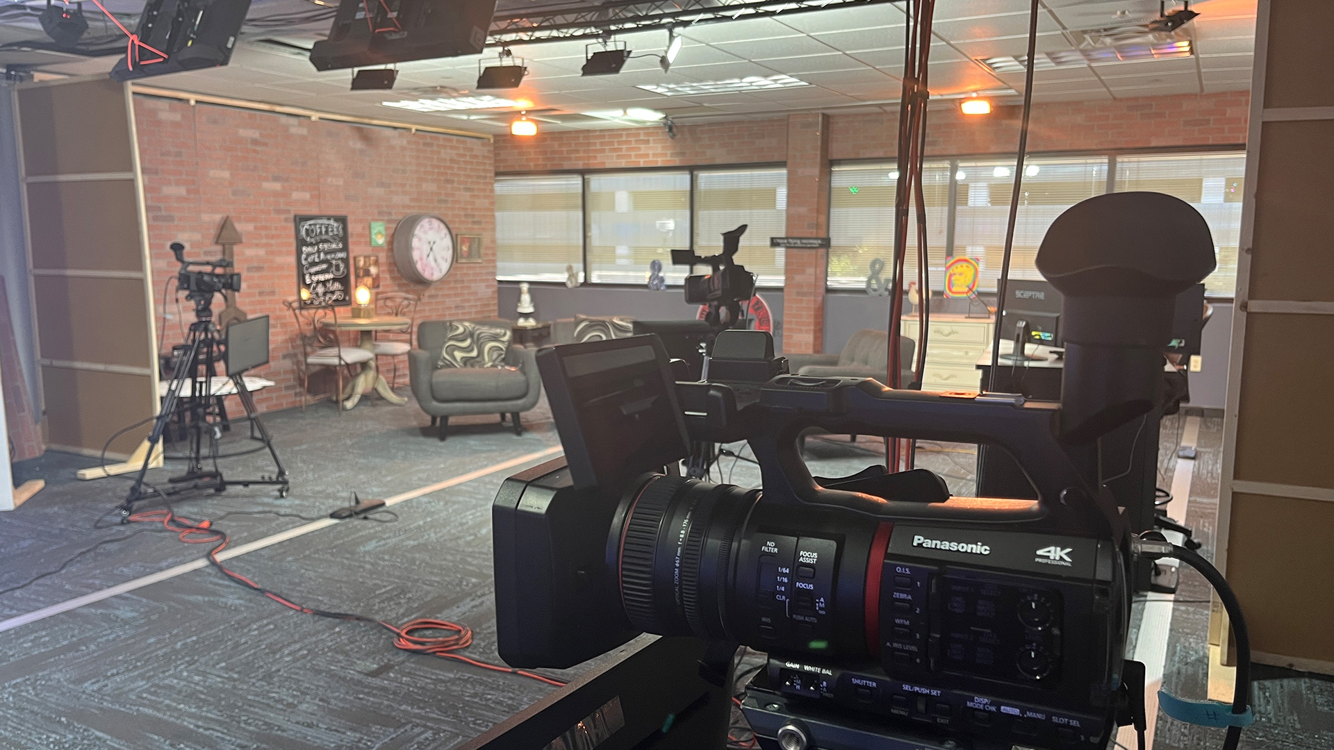 The WTSMTV television studio and The Morning Show set