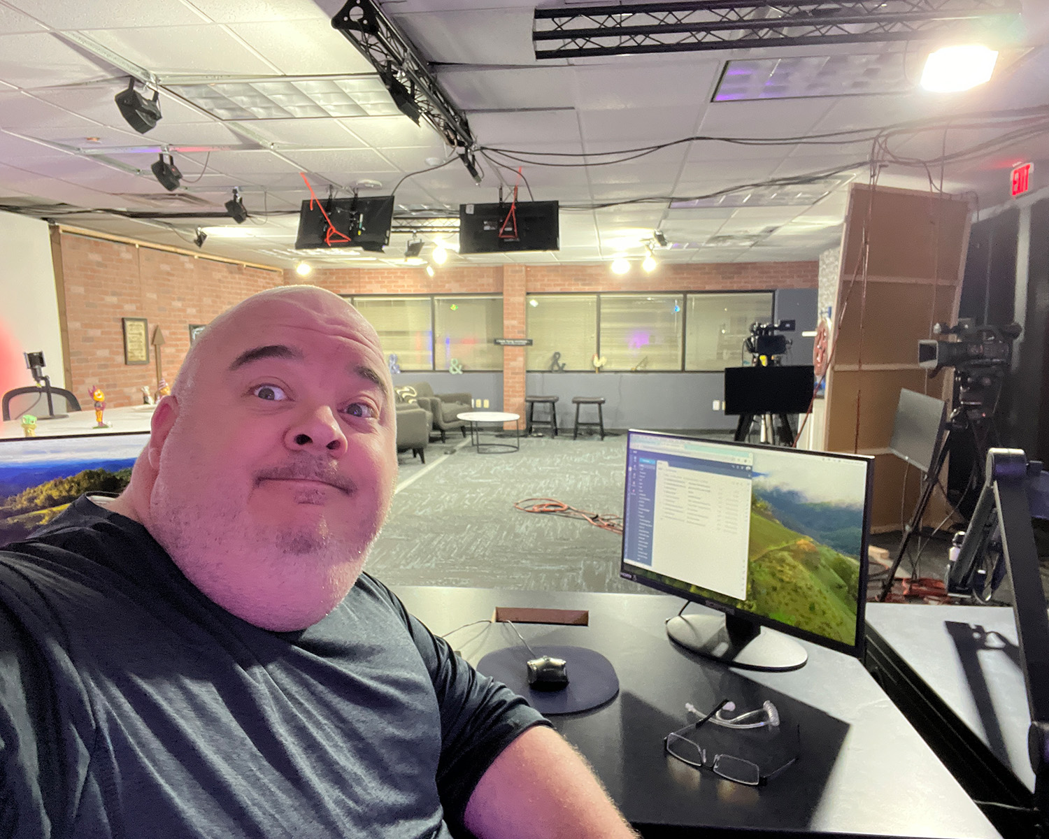 The 10,000-square-foot midtown Phoenix studio and office facility with Chris on set