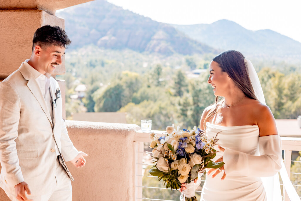 Sydney & Jordan — Sedona Wedding - first look
